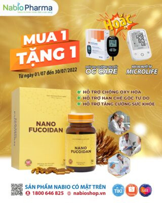 PHÒNG VÀ HỖ TRỢ ĐIỀU TRỊ UNG THƯ TOÀN DIỆN NANO FUCOIDAN VÀ QUÀ TẶNG MUA 1 TẶNG 1